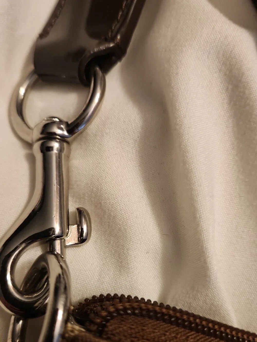 brown Coach Signature Jacquard crossbody bag